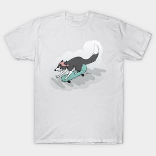 Cool collie skateboarding T-Shirt